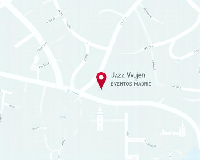Mapa mostrando la ubicación de Jazz Viajera Eventos en el centro de Madrid.